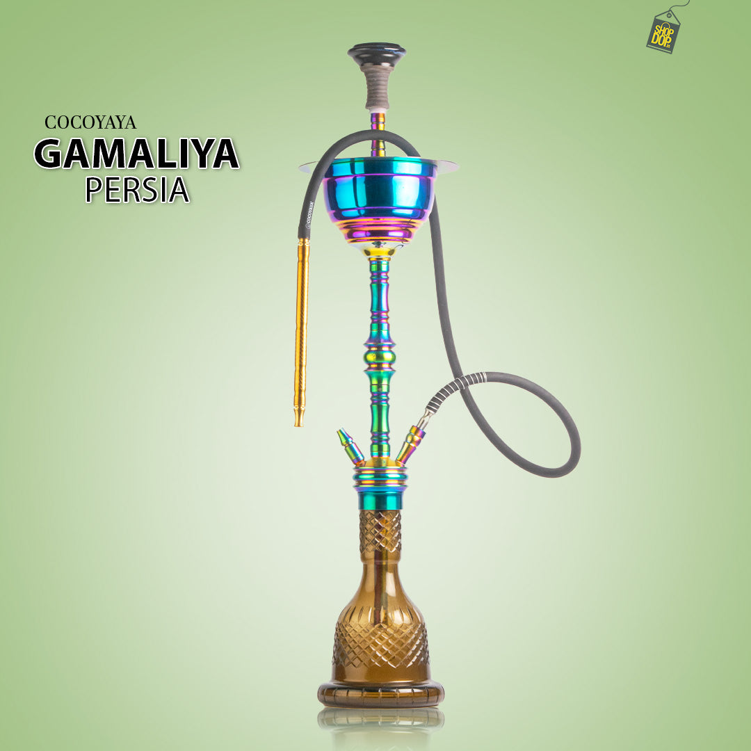 COCOYAYA Gamaliya Persia Hookah - Rainbow Stem / Grey Base