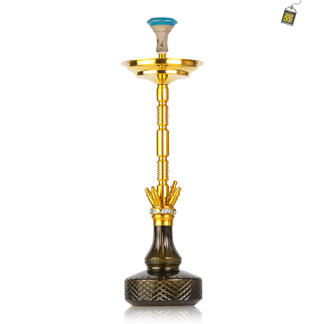 COCOYAYA Great King Hookah - Gold Stem (Black Base)