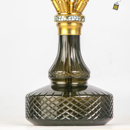 COCOYAYA Great King Hookah - Gold Stem (Black Base)