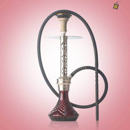 COCOYAYA Valeria Hookah - Silver Stem / Purple Base