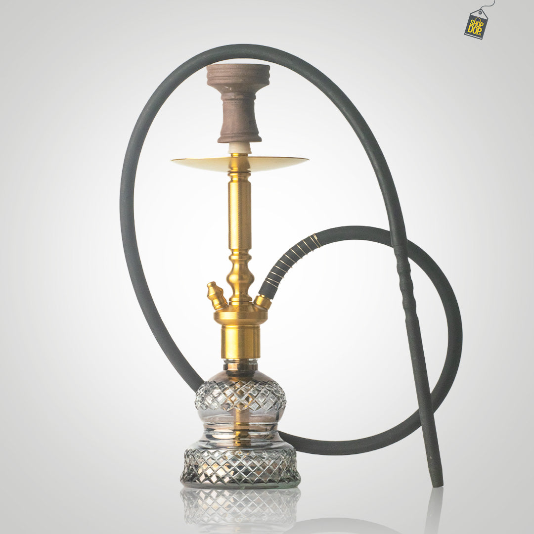 COCOYAYA Boris Hookah - Golden Stem / Cut Glass Base