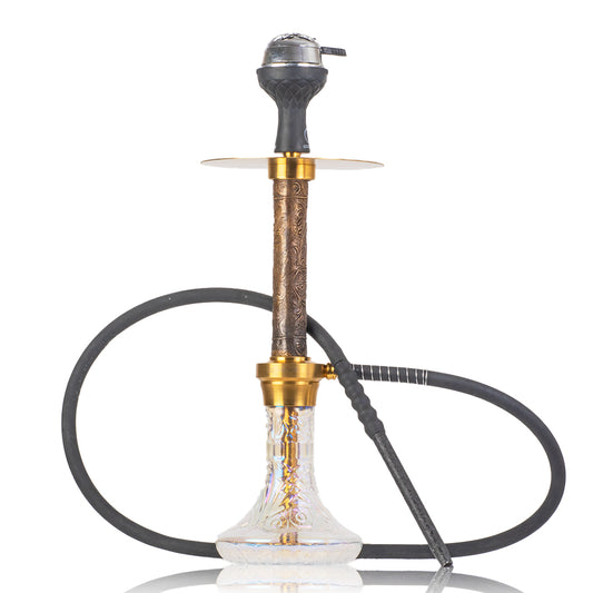 COCOYAYA Khaleesi Hookah (Jade Series) - Gold Stem / Transparent Base