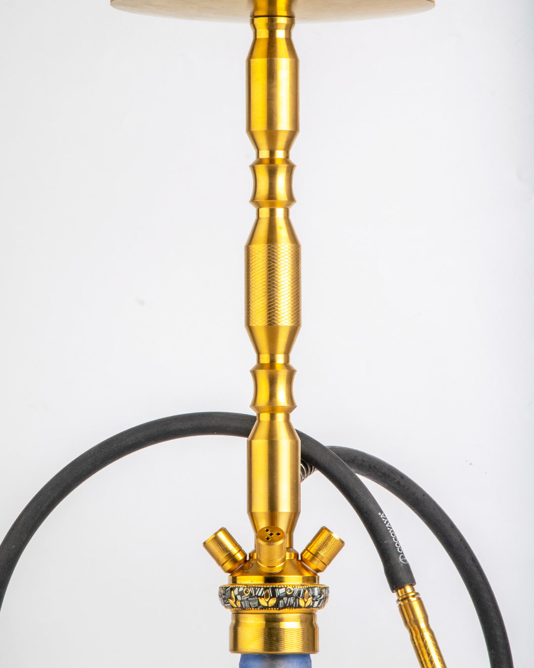 COCOYAYA King Series Hookah - Gold Stem (Ceramic Base & Printed Plate)