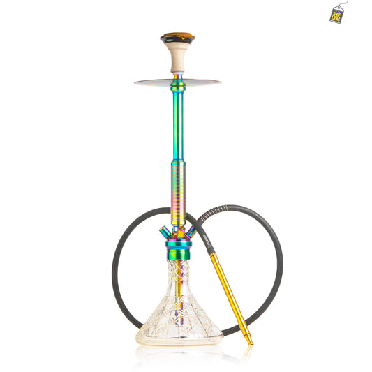 COCOYAYA King Series Hookah - Rainbow Stem (Transparent Base)