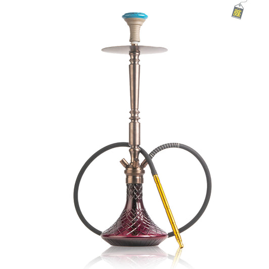 COCOYAYA King Series Hookah - Bronze Stem (Purple Base)