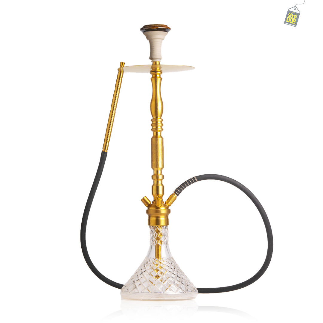 COCOYAYA King Series Hookah - Gold Stem (Transparent Base)