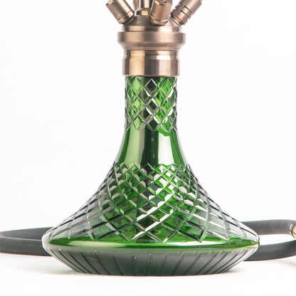 COCOYAYA King Series Hookah - Bronze Stem (Green Base)