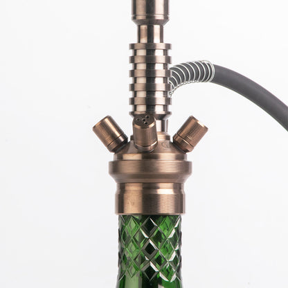 COCOYAYA King Series Hookah - Bronze Stem (Green Base)