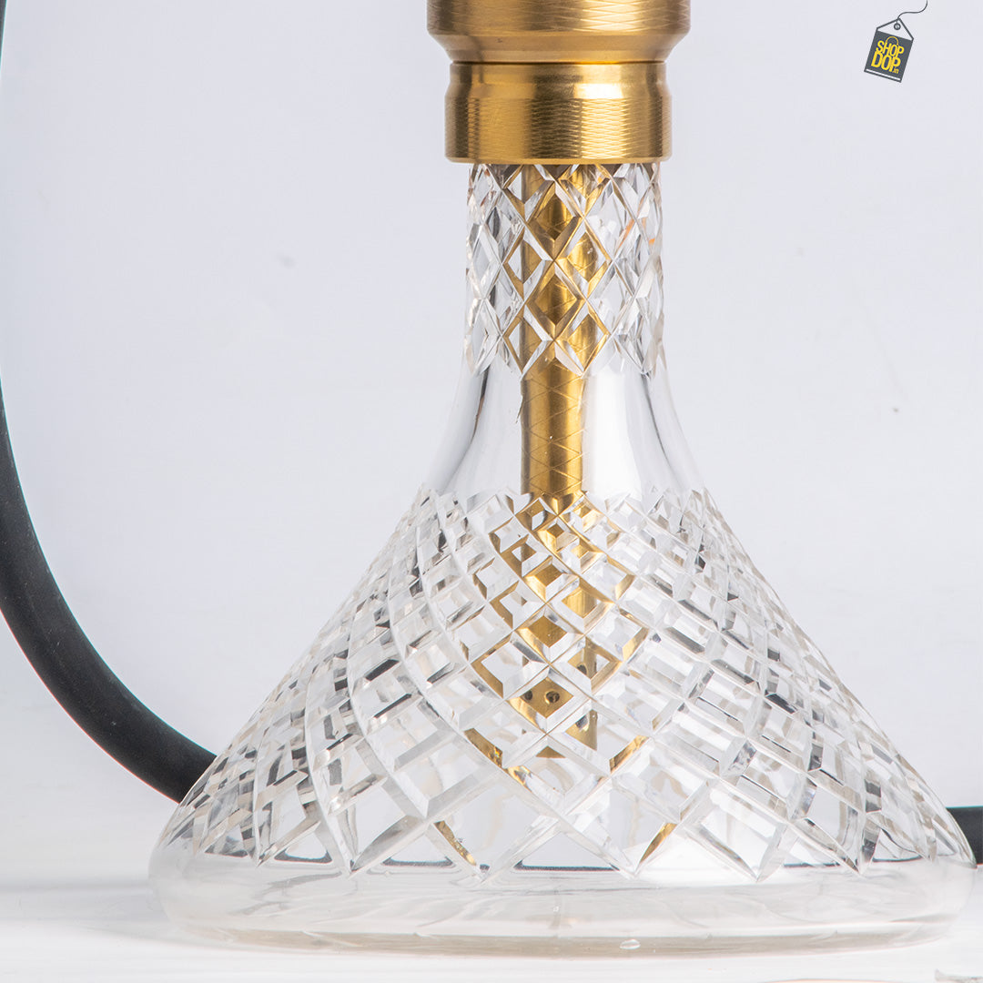 COCOYAYA King Series Hookah - Gold Stem (Transparent Base)