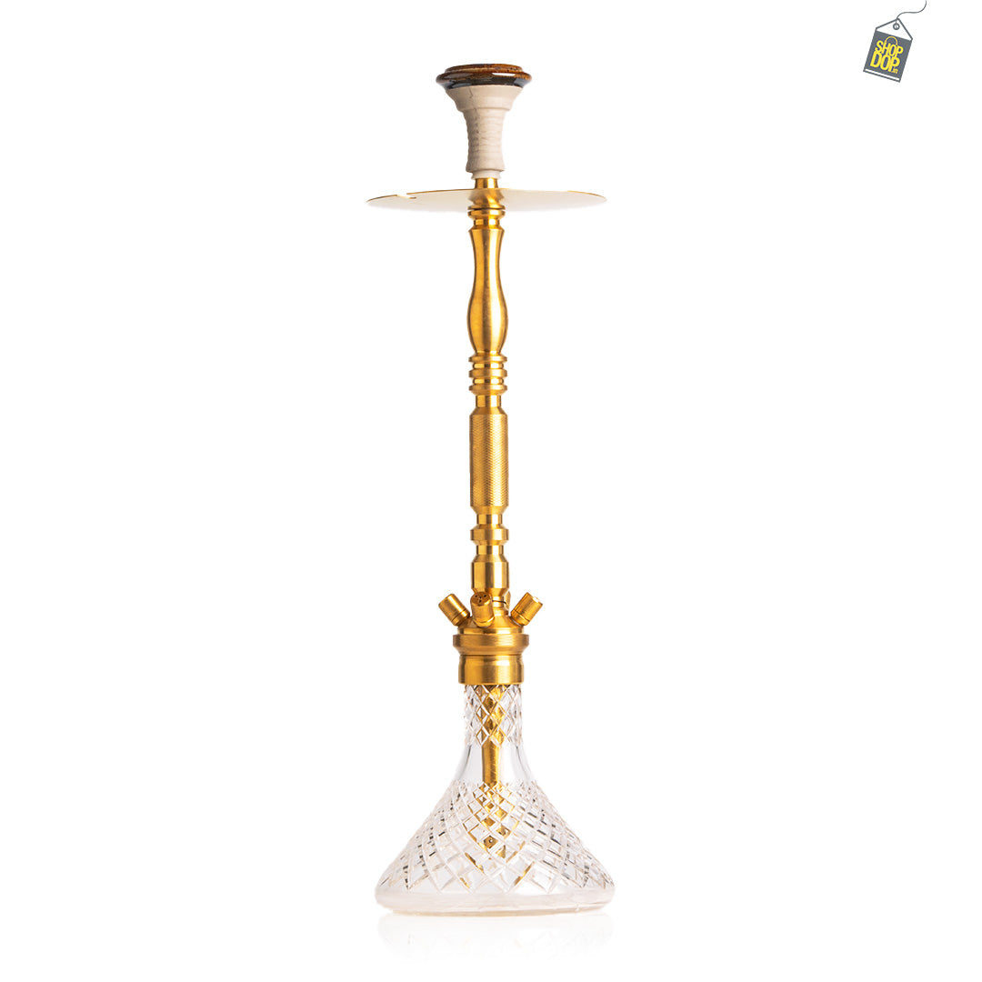 COCOYAYA King Series Hookah - Gold Stem (Transparent Base)