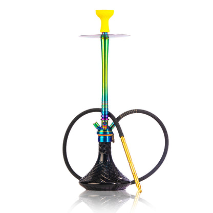 COCOYAYA King Ross Hookah - Rainbow (Black Base)