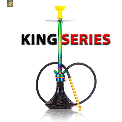 COCOYAYA King Ross Hookah - Rainbow (Black Base)