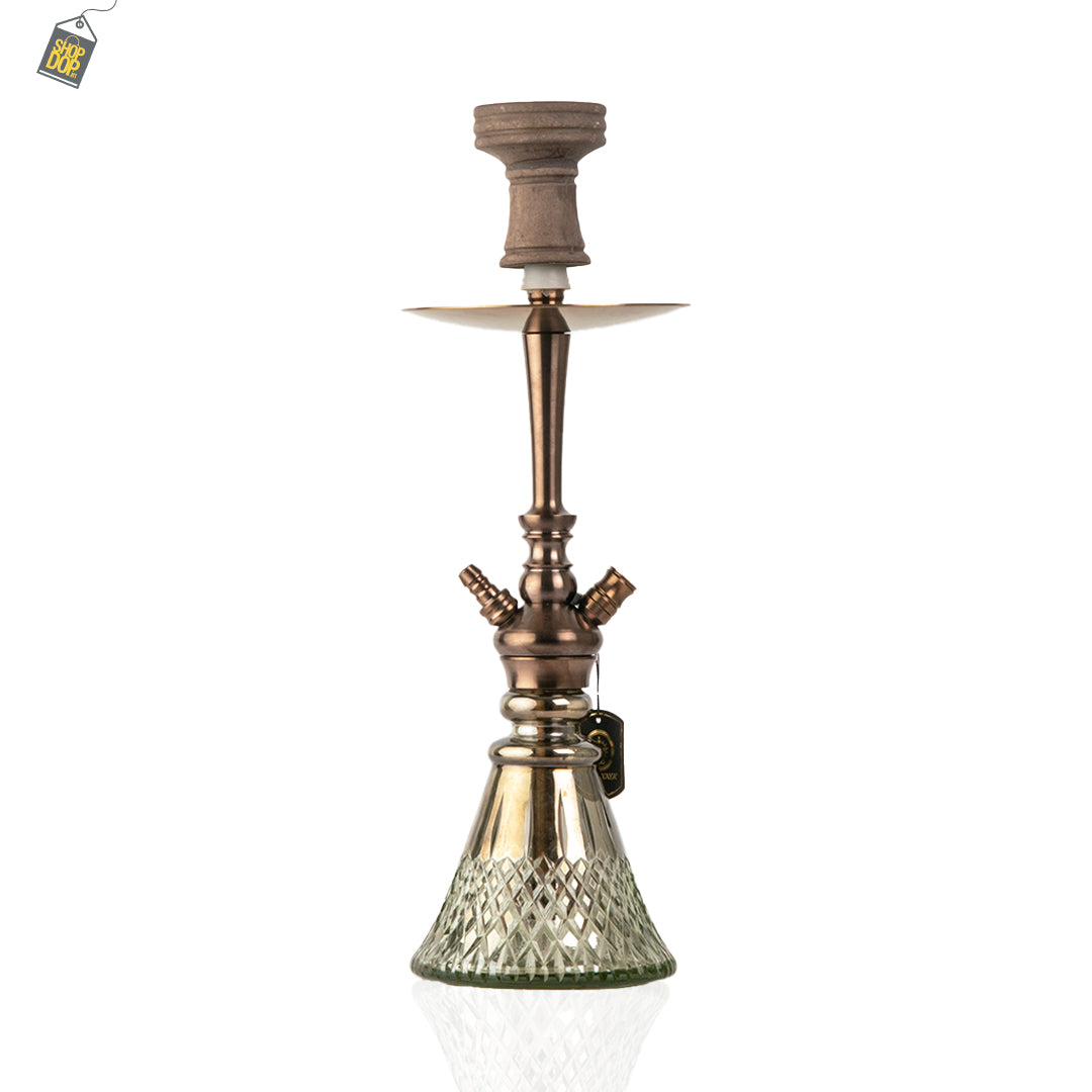 COCOYAYA Izzy Hookah - Bronze Stem / Cut Glass Base