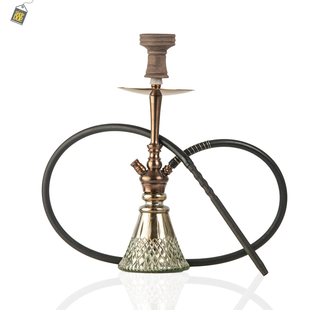 COCOYAYA Izzy Hookah - Bronze Stem / Cut Glass Base