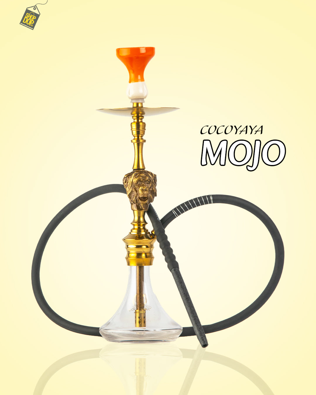 COCOYAYA Mojo Bohemian Hookah - Gold Stem / Transparent Base