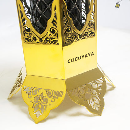 COCOYAYA Minar Hookah - Gold Stem / Black Bottle Base