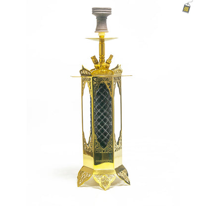 COCOYAYA Minar Hookah - Gold Stem / Black Bottle Base