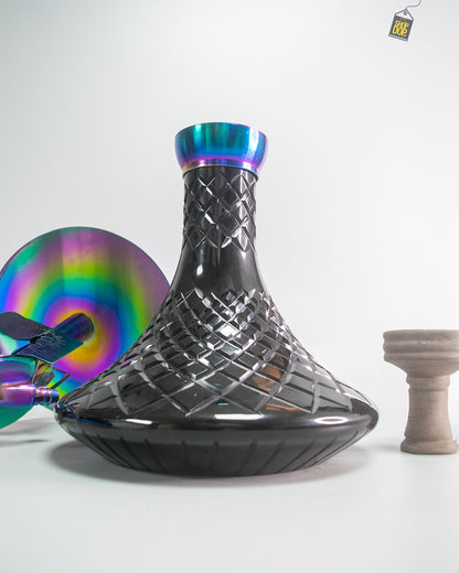 COCOYAYA Moksha SPT Hookah - Rainbow Stem / Black Base