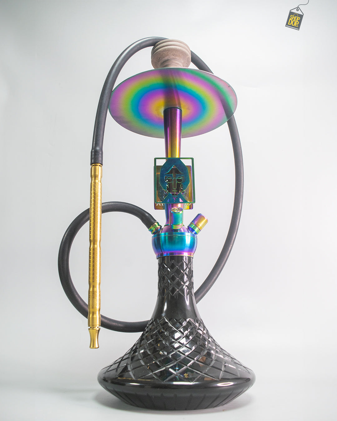 COCOYAYA Moksha SPT Hookah - Rainbow Stem / Black Base