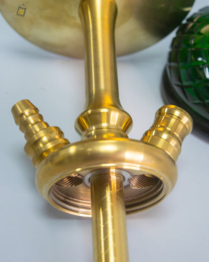 COCOYAYA Oakley Hookah (Conquer Series) - Gold Stem (Green Base)