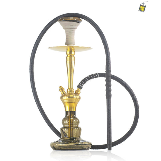 COCOYAYA Pablo Hookah - Gold Stem / Grey Base