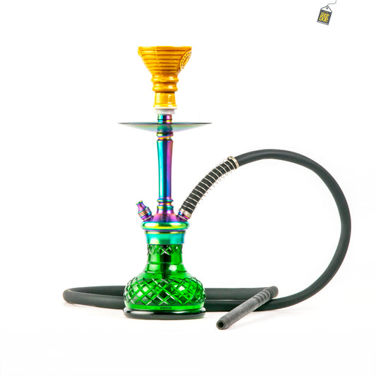 COCOYAYA Poco Hookah (Conquer Series) - Rainbow Stem / Green Base