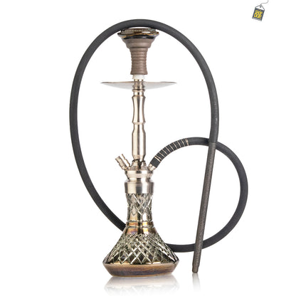 COCOYAYA Pedro Hookah - Silver Stem / Cut Glass Base