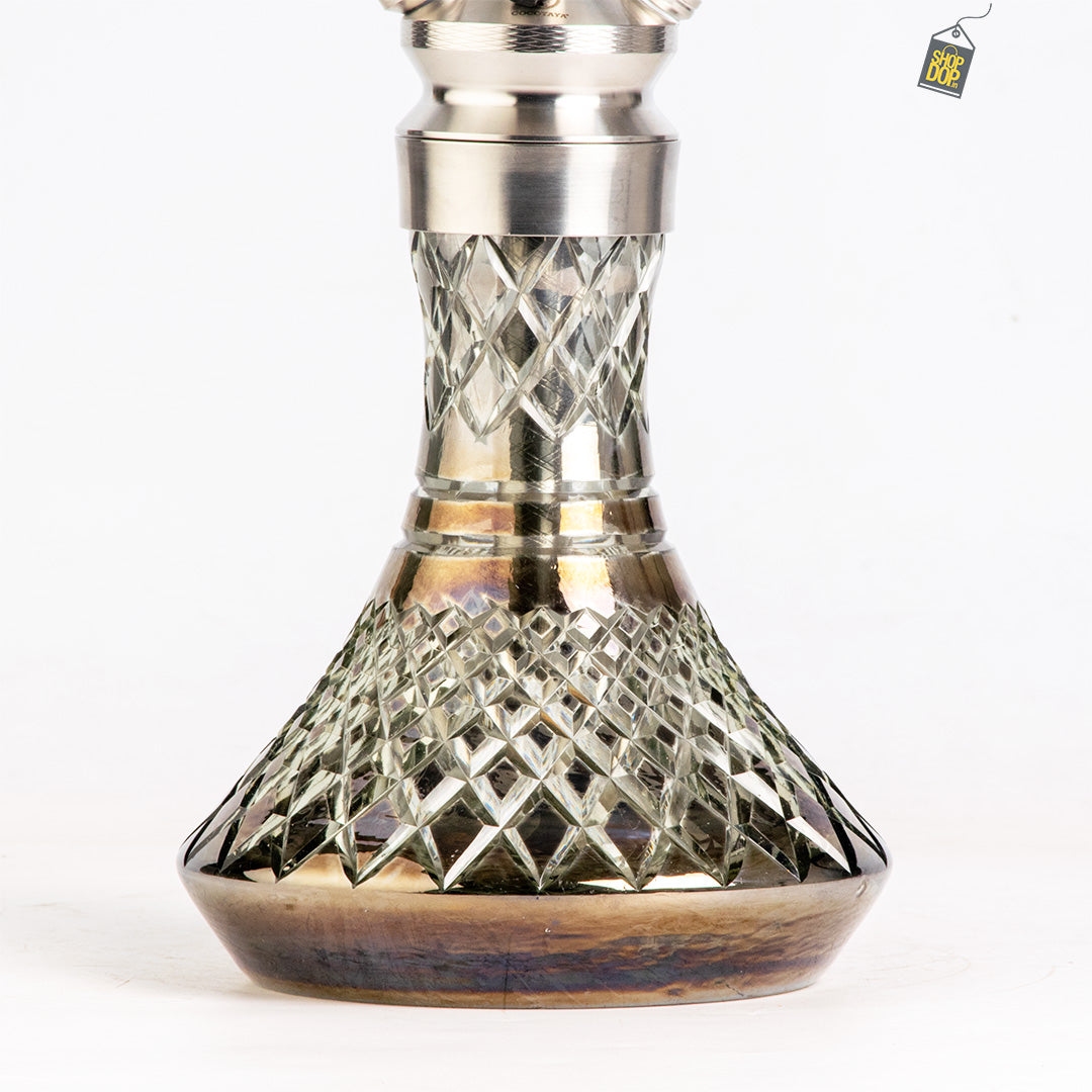 COCOYAYA Pedro Hookah - Silver Stem / Cut Glass Base