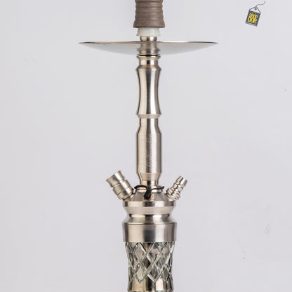 COCOYAYA Pedro Hookah - Silver Stem / Cut Glass Base