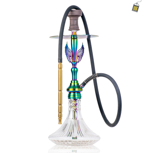 COCOYAYA Phantom Hookah - Rainbow Stem/Transparent Base