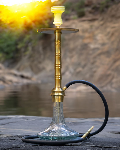 COCOYAYA Rizzi Hookah - Golden/ Transparent Base