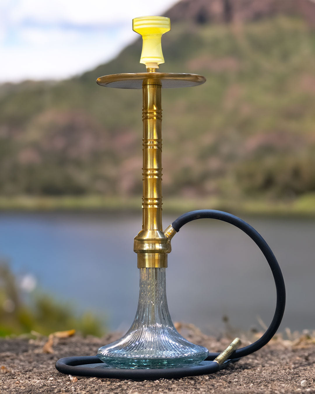 COCOYAYA Rizzi Hookah - Golden/ Transparent Base