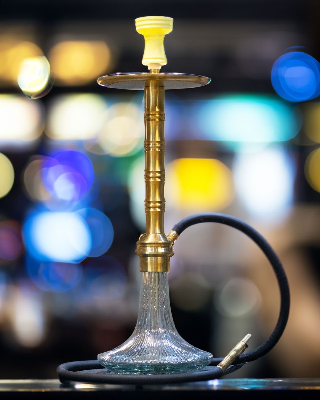 COCOYAYA Rizzi Hookah - Golden/ Transparent Base