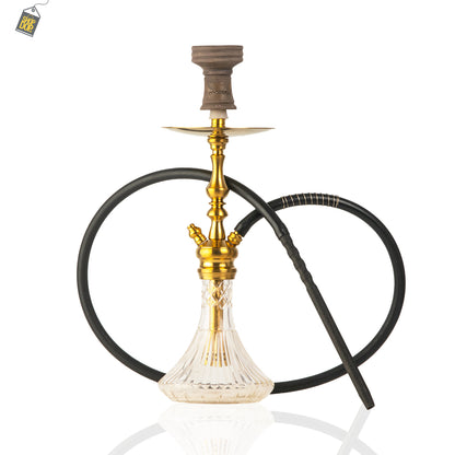 COCOYAYA Simba Hookah - Transparent Base/Golden Stem