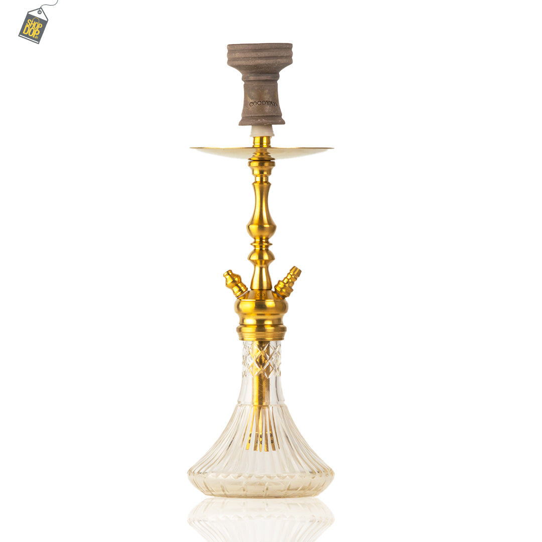 COCOYAYA Simba Hookah - Transparent Base/Golden Stem