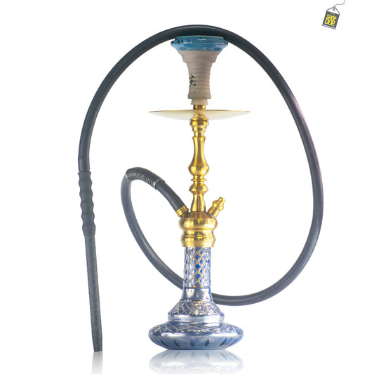 COCOYAYA Simba 2.0 Hookah - Gold Stem / Blue Base