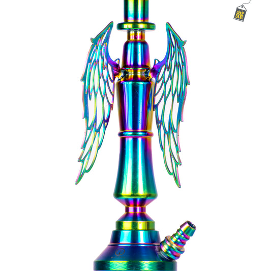 COCOYAYA Shadow Hookah (Angel Series) - Rainbow Stem / Transparent Base