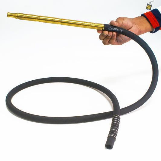 COCOYAYA Silicone Pipe for Hookah - Golden Handle