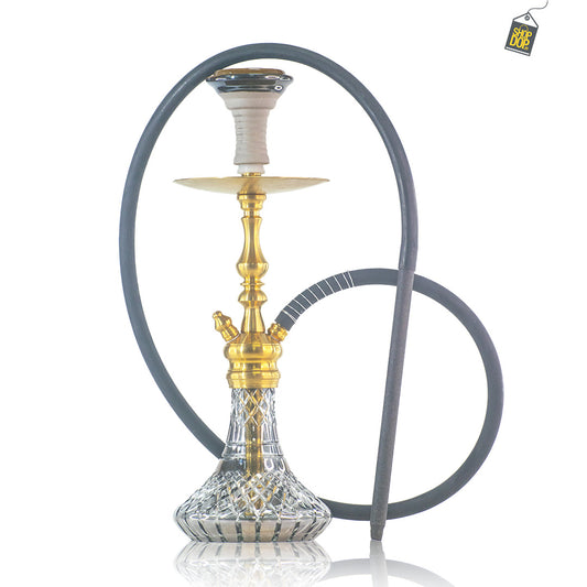 COCOYAYA Simba Hookah - Golden (Cut Glass Base)