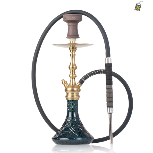 COCOYAYA Simba Hookah - Dark Blue Base/Golden Stem