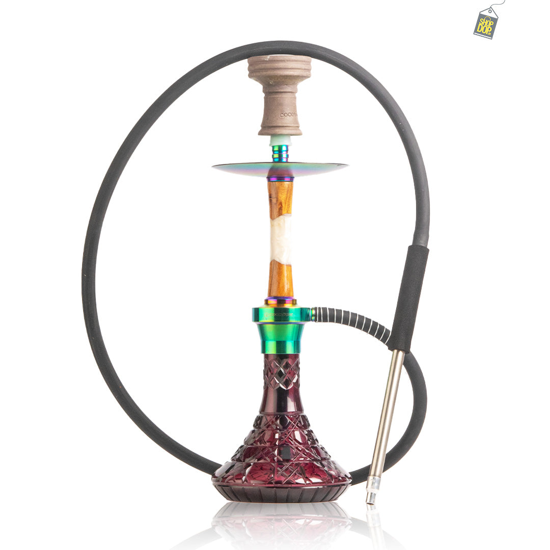 COCOYAYA Sydney Hookah - Rainbow Stem / Purple Base