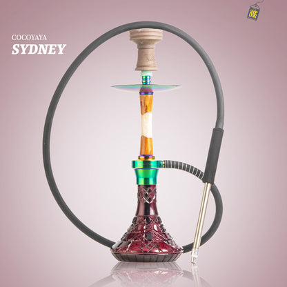 COCOYAYA Sydney Hookah - Rainbow Stem / Purple Base