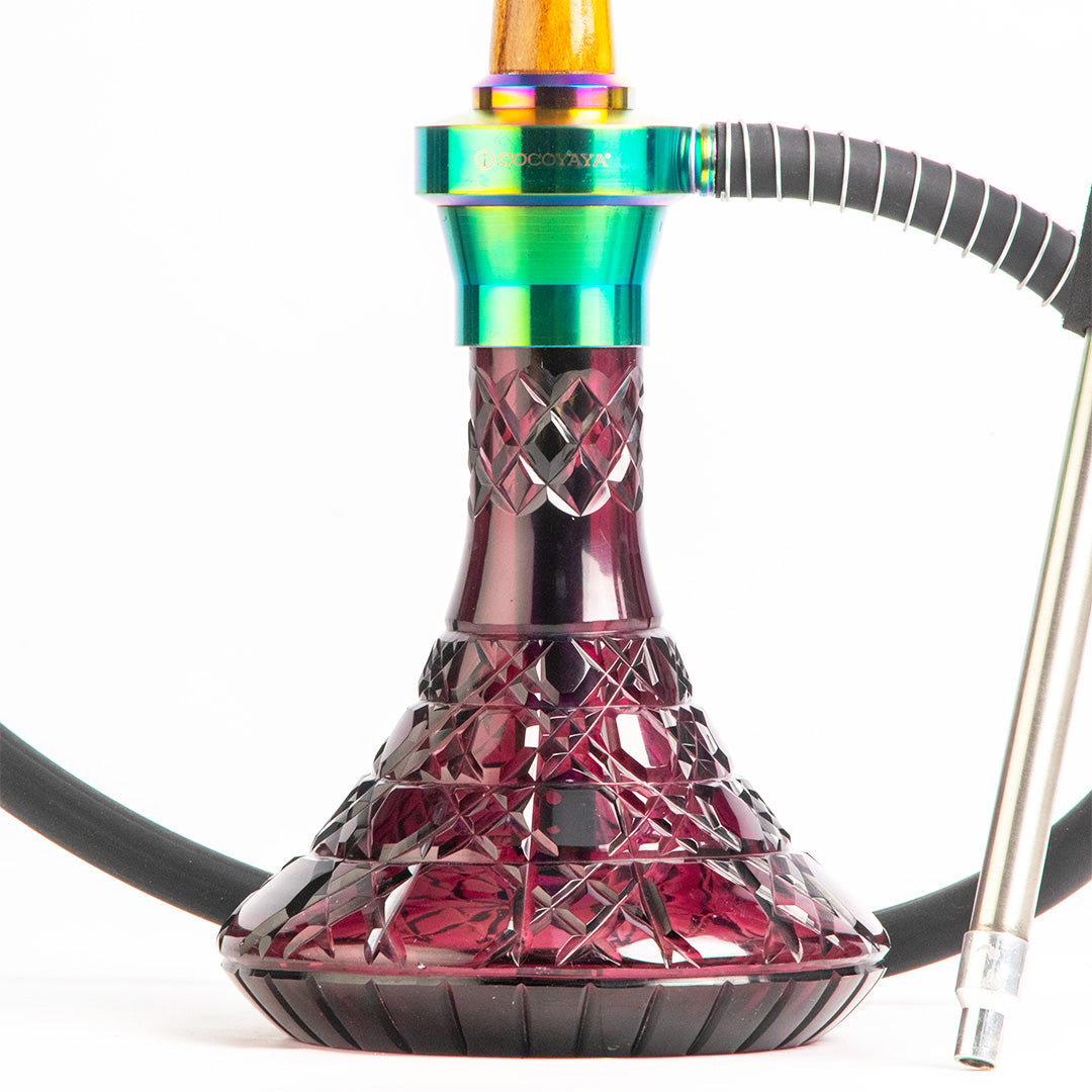 COCOYAYA Sydney Hookah - Rainbow Stem / Purple Base