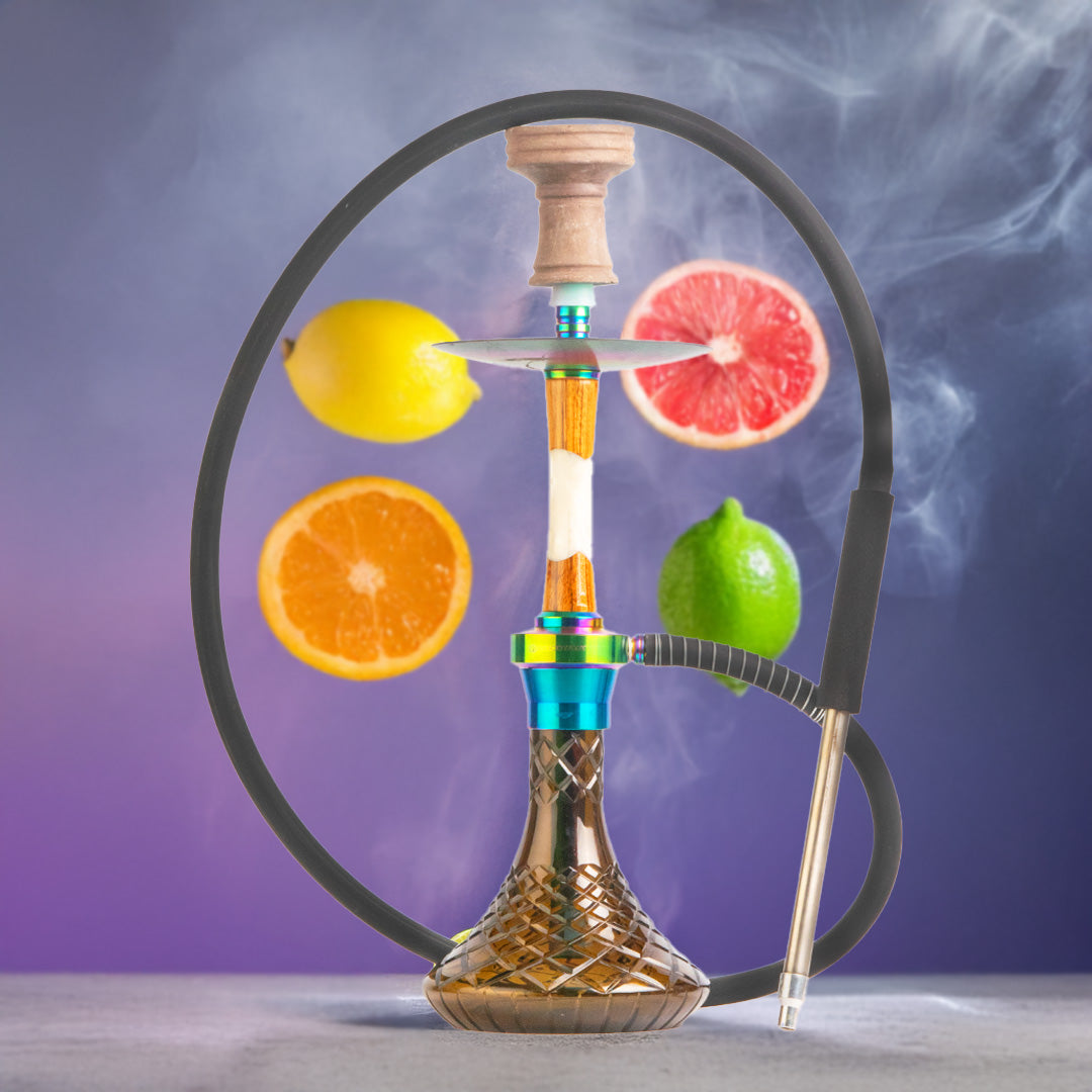 COCOYAYA Sydney Hookah - Rainbow Stem / Grey Base