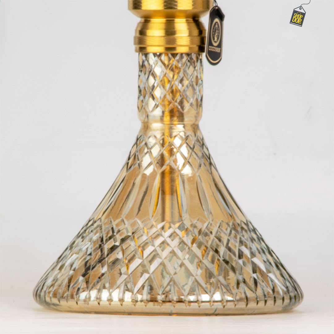 COCOYAYA Titan Hookah (Angel Series) - Gold Stem / Cut Glass Base