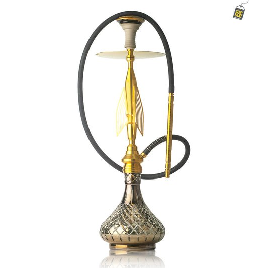 COCOYAYA Titan Hookah (Angel Series) - Gold Stem / Transparent Base