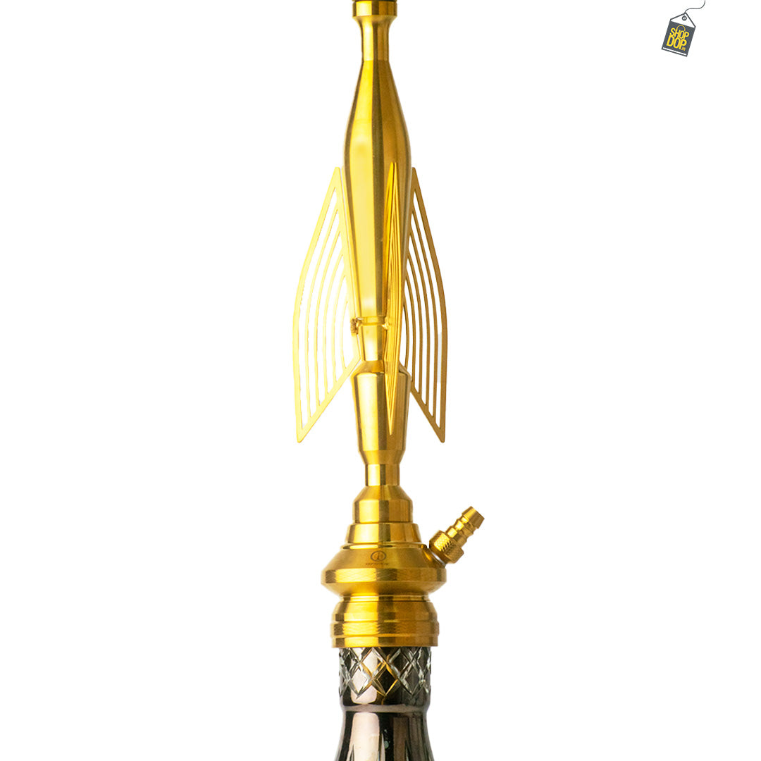 COCOYAYA Titan Hookah (Angel Series) - Gold Stem / Transparent Base