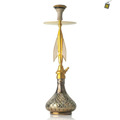 COCOYAYA Titan Hookah (Angel Series) - Gold Stem / Transparent Base