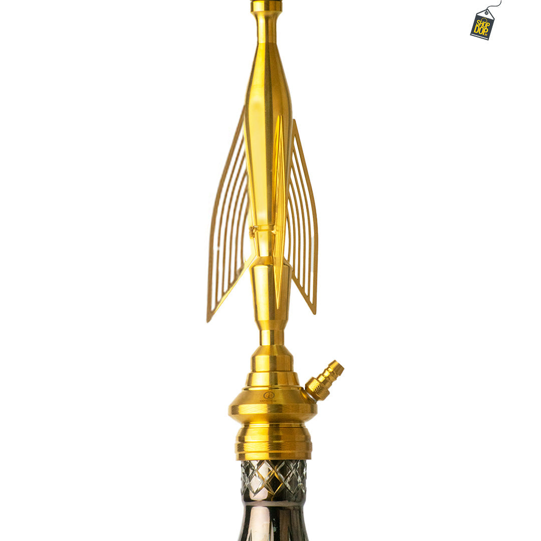 COCOYAYA Titan Hookah (Angel Series) - Gold Stem / Transparent Base