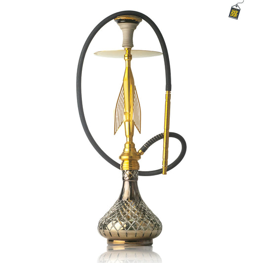 COCOYAYA Titan Hookah (Angel Series) - Gold Stem / Transparent Base